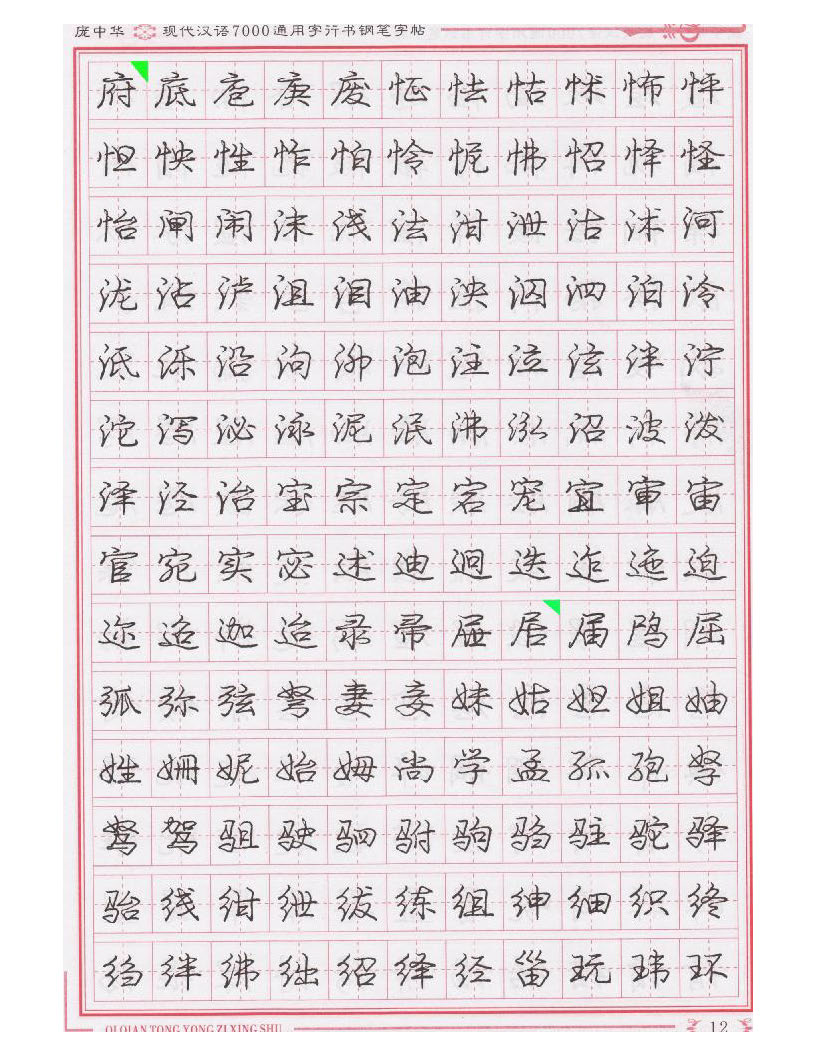 ybsh2000074.-.庞中华 现代汉语7000通用字行书钢笔字帖_页面_12