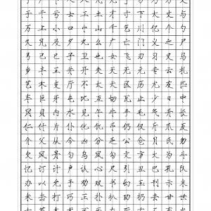 常用2500字硬笔书法瘦金体字帖.pdf